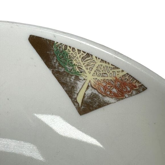 Kansai Fine China Japan Gold Rim Orange Leaves Rice Bowls Lot Of 3 Blue White - Picture 12 of 12